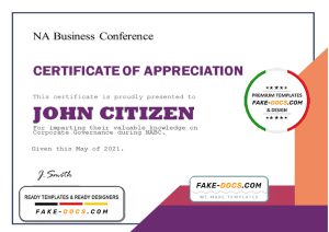 USA Appreciation Certificate template in Word and PDF format USA Appreciation Certificate template in Word and PDF format