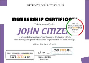 USA Club Membership certificate template in Word and PDF format USA Club Membership certificate template in Word and PDF format