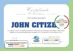 USA Dance certificate template in Word and PDF format USA Dance certificate template in Word and PDF format