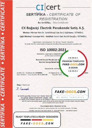 Turkey Cicert certificate template in Word and PDF format, fully editable Turkey Cicert certificate template in Word and PDF format, fully editable