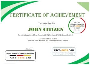 USA Certificate of Achievement template in Word and PDF format USA Certificate of Achievement template in Word and PDF format