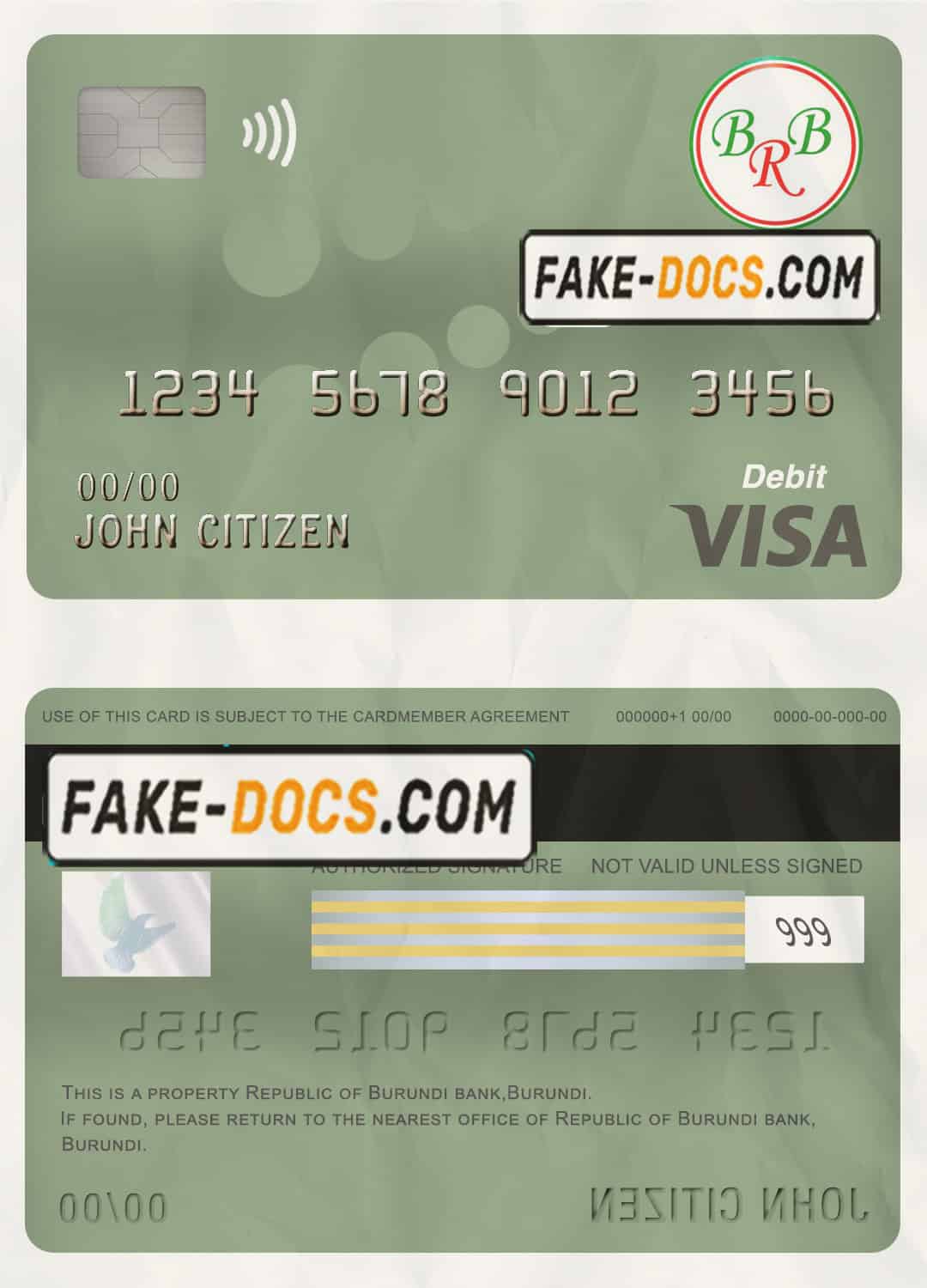 Burundi Bank of the Republic of Burundi visa card debit card template in PSD format, fully editable Burundi Bank of the Republic of Burundi visa card debit card template in PSD format, fully editable