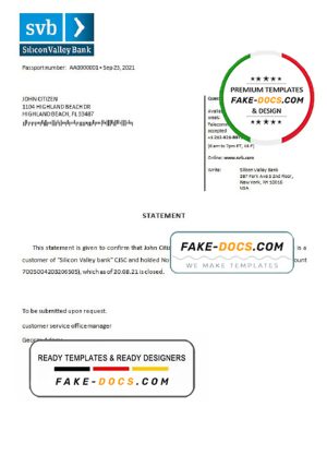 USA Silicon Valley Bank bank account closure reference letter template in Word and PDF format