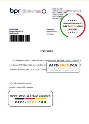 Rwanda BPR Atlasmara bank account closure reference letter template in Word and PDF format