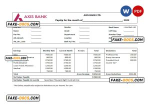 India financial company employee sheet template in Word and PDF format