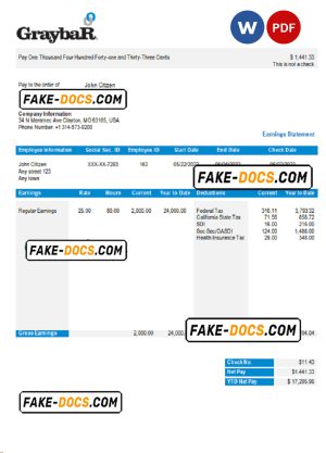 USA equipment employee sheet template in Word and PDF format
