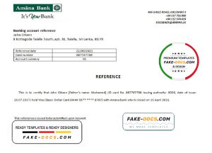 Sri Lanka Amana Bank bank account closure reference letter template in Word and PDF format