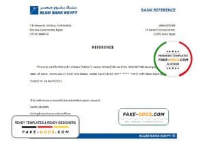 Egypt Blom Bank of Egypt bank account closure reference template in Word and PDF format (.doc and .pdf)