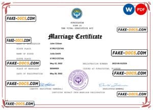 Kyrgyzstan marriage certificate Word and PDF template, fully editable Kyrgyzstan marriage certificate Word and PDF template, fully editable