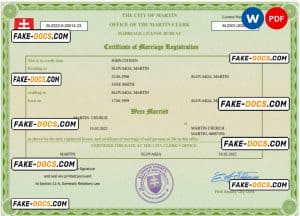 Slovakia marriage certificate Word and PDF template, completely editable Slovakia marriage certificate Word and PDF template, completely editable