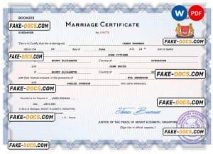 Singapore marriage certificate Word and PDF template, fully editable Singapore marriage certificate Word and PDF template, fully editable