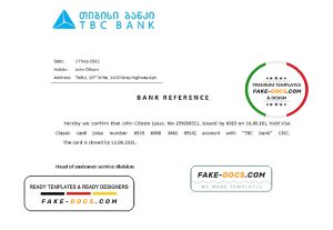 Georgia TBC bank account closure reference letter template in Word and PDF format