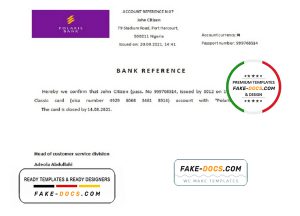 Nigeria Polaris Bank bank account closure reference letter template in Word and PDF format