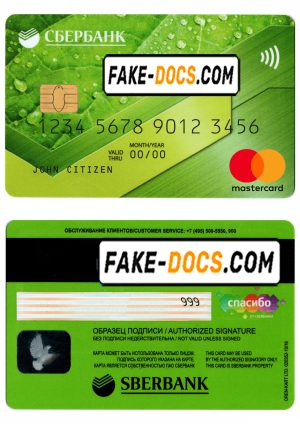 Russia Sberbank mastercard template in PSD format, fully editable 1