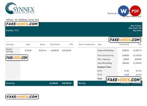 USA IT consulting company employee sheet template in Word and PDF format