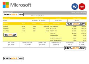 USA technologies company employee sheet template in Word and PDF format