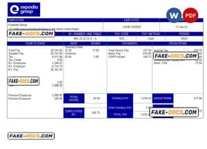 USA technological company employee sheet Word and PDF template