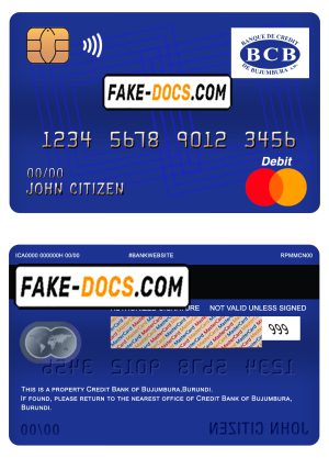 Burundi Credit Bank of Bujumbura bank mastercard debit card template in PSD format, fully editable Burundi Credit Bank of Bujumbura bank mastercard debit card template in PSD format, fully editable