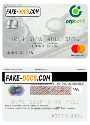Hungary OTP Bank mastercard template in PSD format, fully editable Hungary OTP Bank mastercard template in PSD format, fully editable