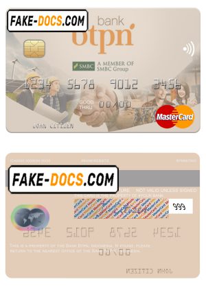 Indonesia Bank BTPN mastercard template in PSD format, fully editable