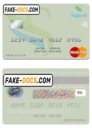 Jamaica Sagicor Bank mastercard fully editable template in PSD format Jamaica Sagicor Bank mastercard fully editable template in PSD format