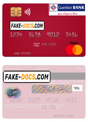 Kenya Guardian Bank mastercard credit card fully editable template in PSD format Kenya Guardian Bank mastercard credit card fully editable template in PSD format