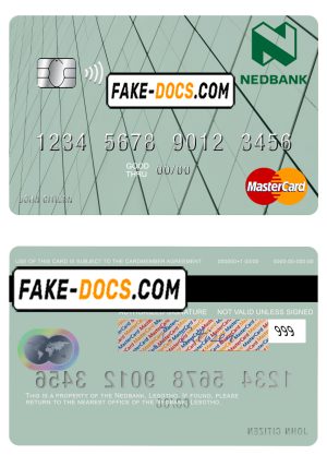 Lesotho Nedbank mastercard fully editable credit card template in PSD format Lesotho Nedbank mastercard fully editable credit card template in PSD format