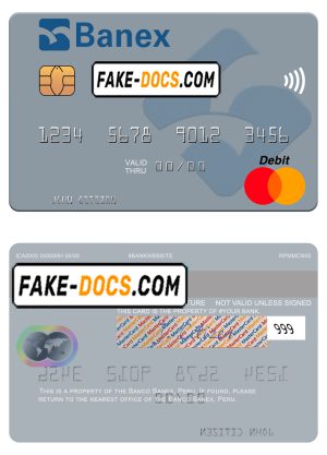Peru Banco Banex mastercard credit card template in PSD format Peru Banco Banex mastercard credit card template in PSD format