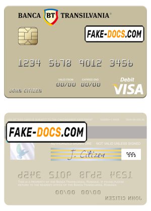 Romania Banca Transilvania visa debit card, fully editable template in PSD format Romania Banca Transilvania visa debit card, fully editable template in PSD format