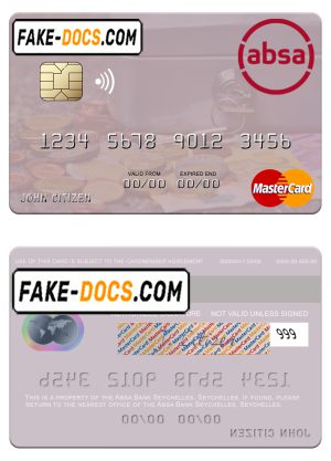 Seychelles Absa Bank Seychelles mastercard template in PSD format Seychelles Absa Bank Seychelles mastercard template in PSD format