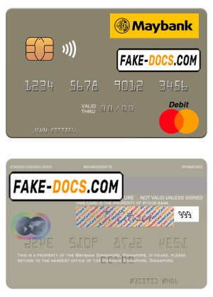Singapore Maybank Singapore mastercard template in PSD format Singapore Maybank Singapore mastercard template in PSD format