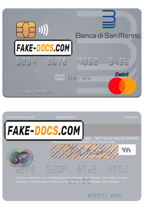 San Marino Banca di San Marino mastercard template in PSD format San Marino Banca di San Marino mastercard template in PSD format