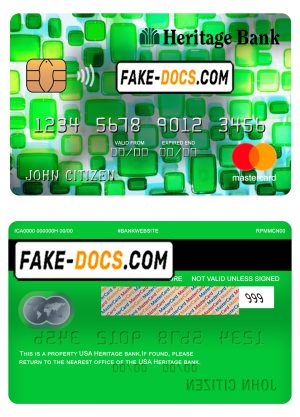 USA Heritage bank mastercard fully editable template in PSD format USA Heritage bank mastercard fully editable template in PSD format