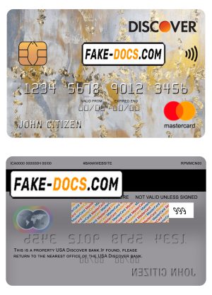 USA Discover bank mastercard fully editable template in PSD format USA Discover bank mastercard fully editable template in PSD format