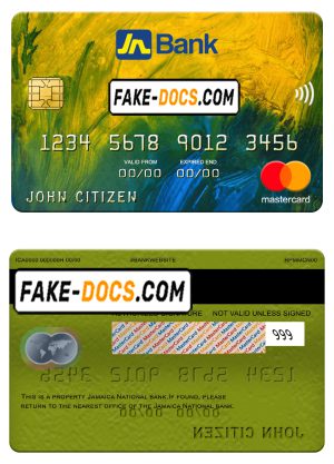 Jamaica National bank visa electron card, fully editable template in PSD format Jamaica National bank visa electron card, fully editable template in PSD format