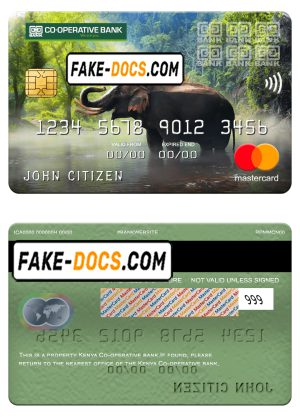 Kenya Co-operative bank of Kenya mastercard, fully editable template in PSD format Kenya Co-operative bank of Kenya mastercard, fully editable template in PSD format