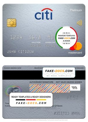 Sweden Citibank mastercard platinum, fully editable template in PSD format Sweden Citibank mastercard platinum, fully editable template in PSD format