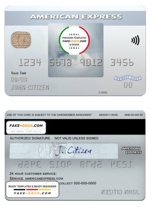 USA Bank of New York Mellon AMEX everyday card template in PSD format, fully editable