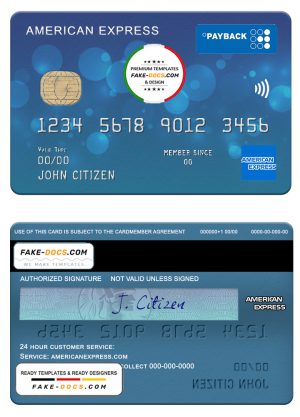 USA First Bank of Wiki AMEX payback card template in PSD format, fully editable USA First Bank of Wiki AMEX payback card template in PSD format, fully editable