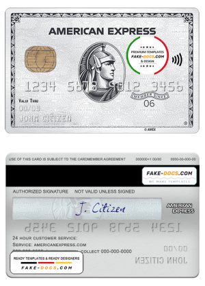 USA Sutton bank AMEX platinum card template in PSD format, fully editable