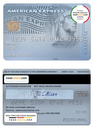 USA Carrington Mortgage Services bank AMEX platinum card template in PSD format, fully editable