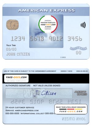 USA Georgia Gainesville First century bank AMEX everyday credit card in PSD format USA Georgia Gainesville First century bank AMEX everyday credit card in PSD format