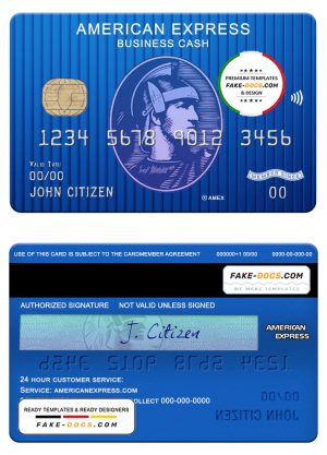 USA Springside Mortgage bank AMEX business cash card template in PSD format, fully editable