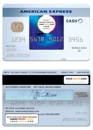 USA Truist Bank Blue Cash Everyday® Card from Amex template in PSD format, fully editable