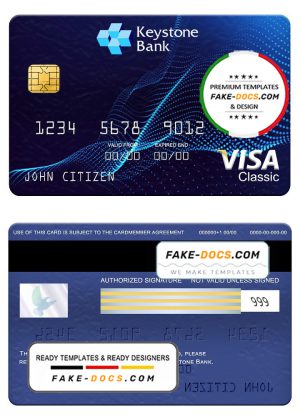 Nigeria Keystone bank visa classic card, fully editable template in PSD format Nigeria Keystone bank visa classic card, fully editable template in PSD format