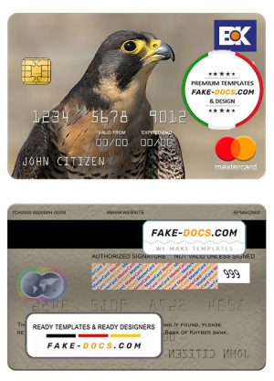 Pakistan The bank of Khyber mastercard, fully editable template in PSD format Pakistan The bank of Khyber mastercard, fully editable template in PSD format