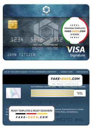 Philippines Rizal Commercial Banking Corporation (RCBC) mastercard, fully editable template in PSD format Philippines Rizal Commercial Banking Corporation (RCBC) mastercard, fully editable template in PSD format