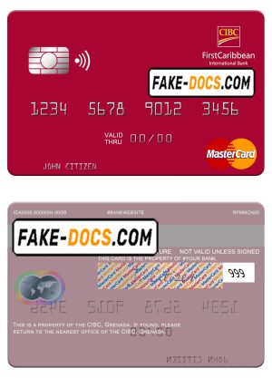 Grenada CBIC mastercard fully editable template in PSD format Grenada CBIC mastercard fully editable template in PSD format