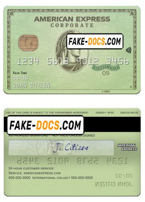 USA Massachusetts Radius bank AMEX green card template in PSD format, fully editable