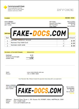 USA Commonwealth invoice template in Word and PDF format, fully editable USA Commonwealth invoice template in Word and PDF format, fully editable